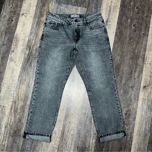 CAbi Pants Womens 6 Black 100% Boyfriend 4329 Smoke Wash Mid Rise Cotton